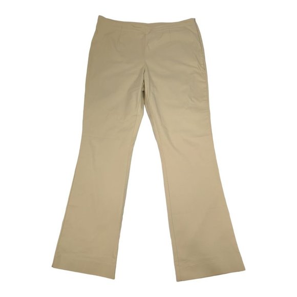 Boston Proper Pants - Boston Proper Light Tan Flat Front Side Zipper Dress Pants Slacks Size 16